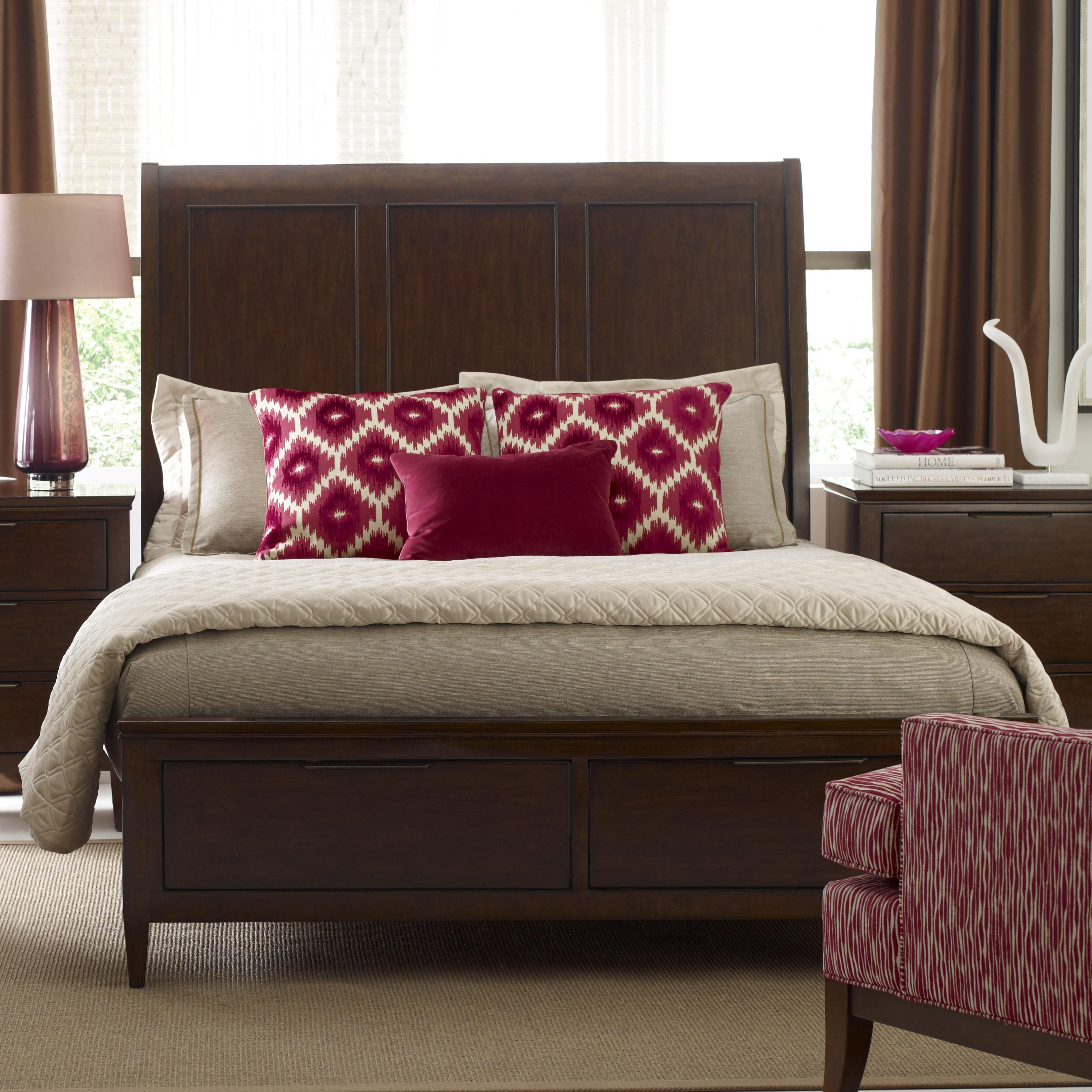 Kincaid Furniture Elise Caris Queen Sleigh Bed with Storage Footboard